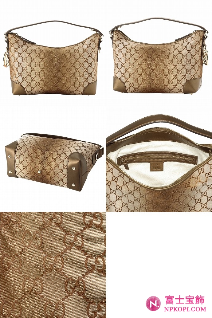 GUCCI/グッチ HEART BITラメ入りキャンバスGG柄ハート＆ハーフホースビットチャーム付きスモールワンショルダーバッグ 269959 F851G 9720 